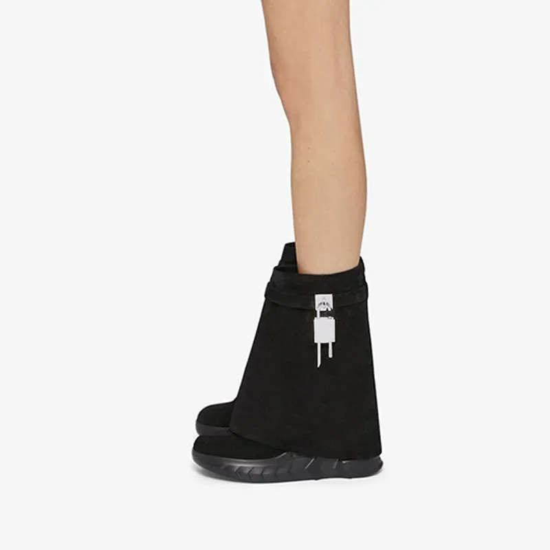 Sophisticated Black Ankle Boots 80mm
