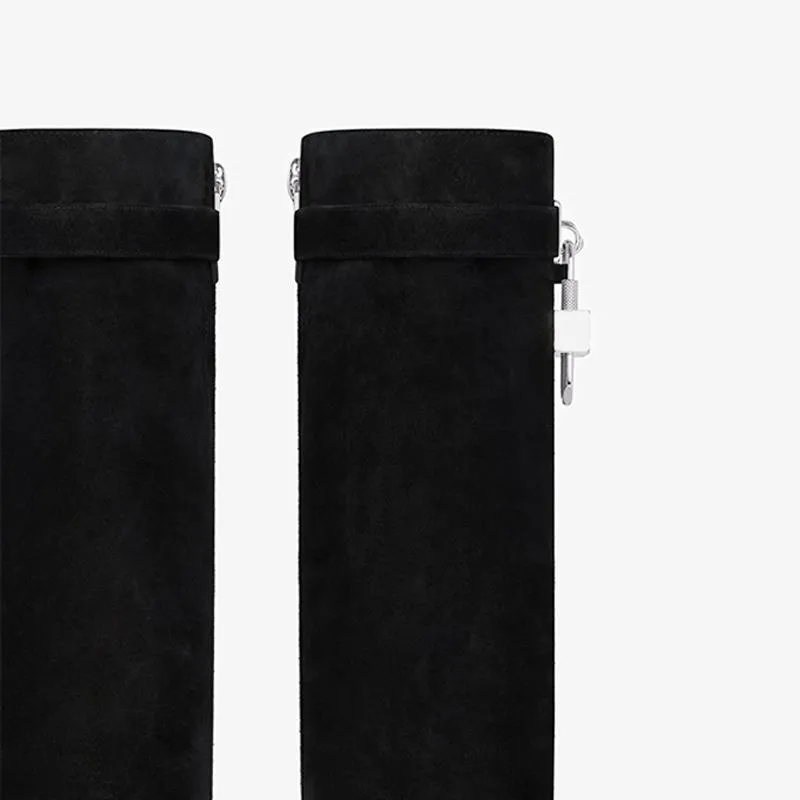 Sophisticated Black Ankle Boots 80mm