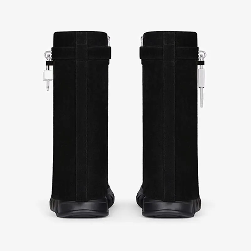 Sophisticated Black Ankle Boots 80mm