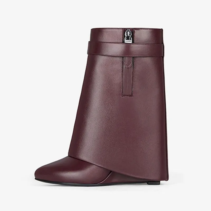 Sophisticated Oxblood Red Ankle Boots