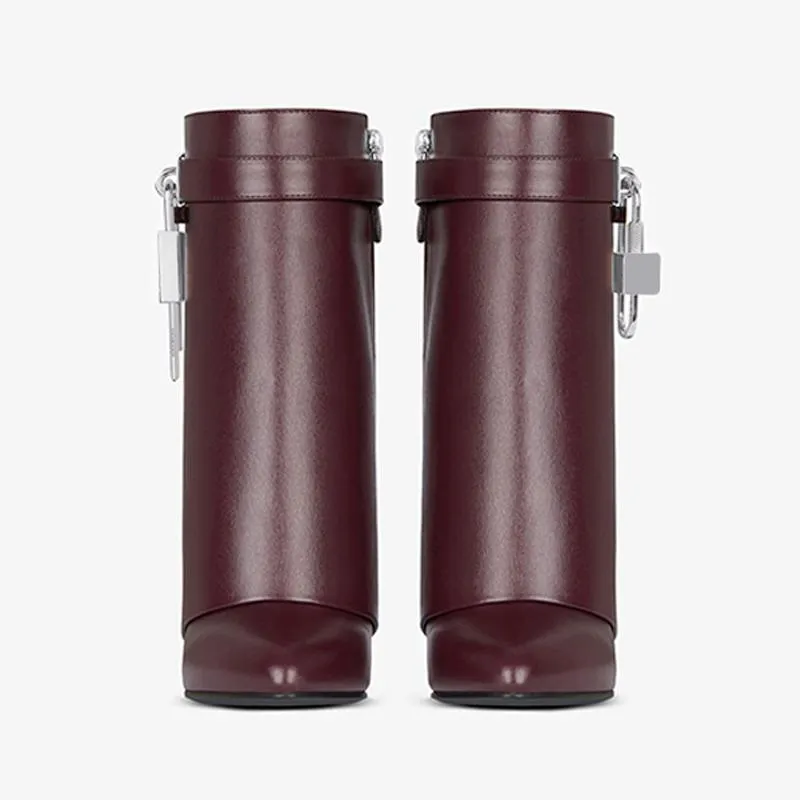 Sophisticated Oxblood Red Ankle Boots