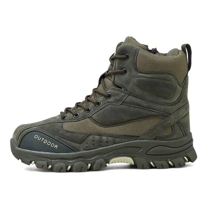 Tactical Military Combat Boots Men Genuine Leather US Army Hunting Trekking Camping Mountaineering Winter Work Shoes Bot JKPUDUN
