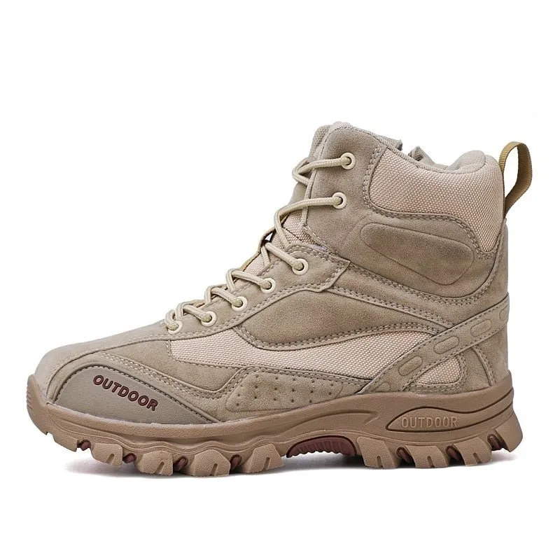 Tactical Military Combat Boots Men Genuine Leather US Army Hunting Trekking Camping Mountaineering Winter Work Shoes Bot JKPUDUN