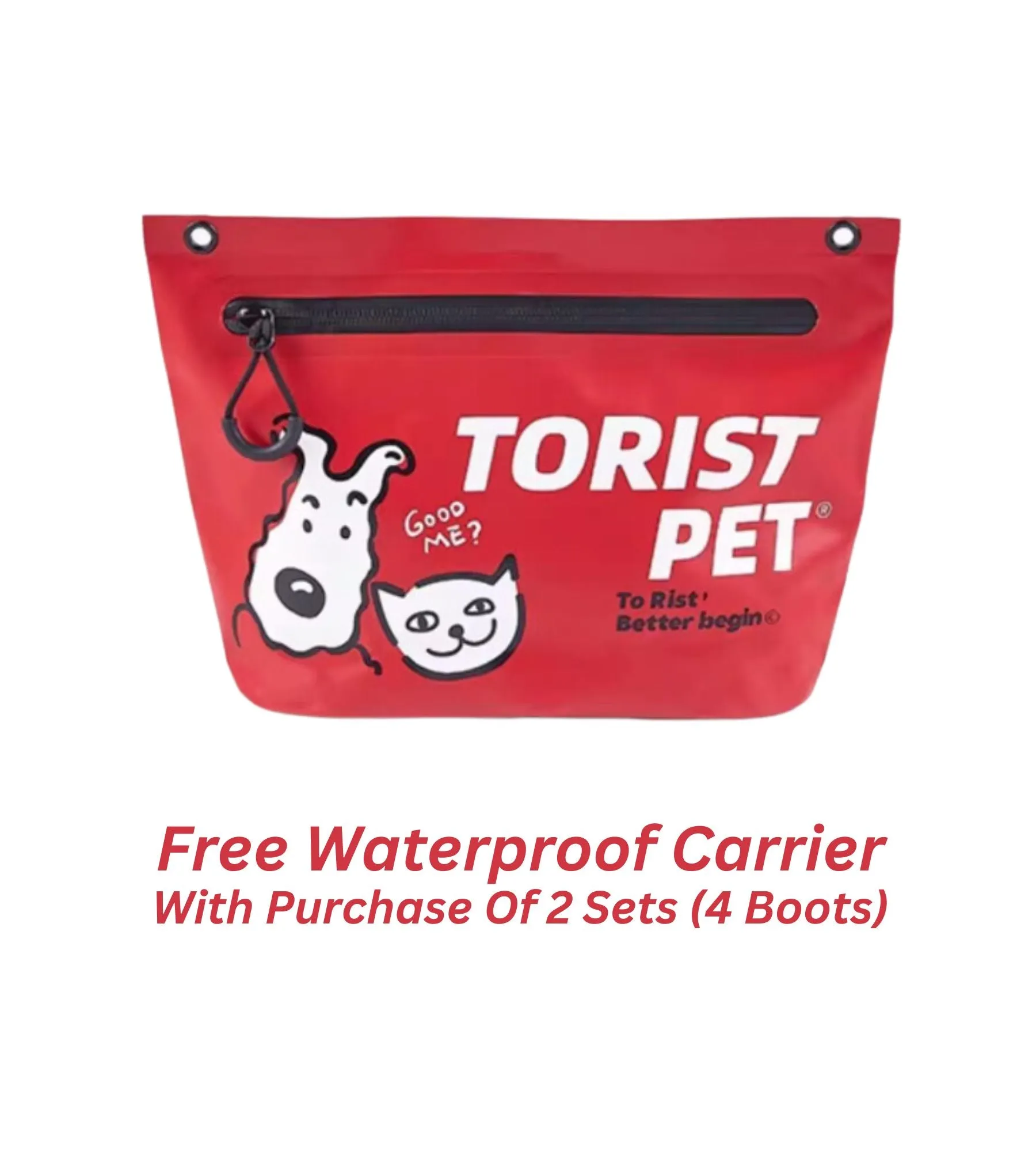 Torist Pet All-Weather Dog Boots (Pepper Red)