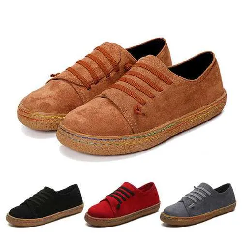 US Szie 5-11 Women Slip On Comfy Suede Flat Loafers
