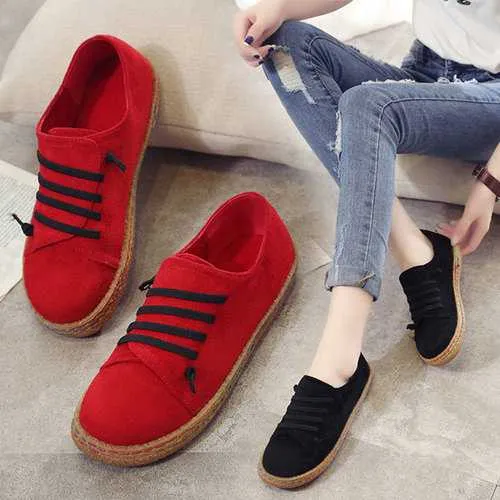 US Szie 5-11 Women Slip On Comfy Suede Flat Loafers