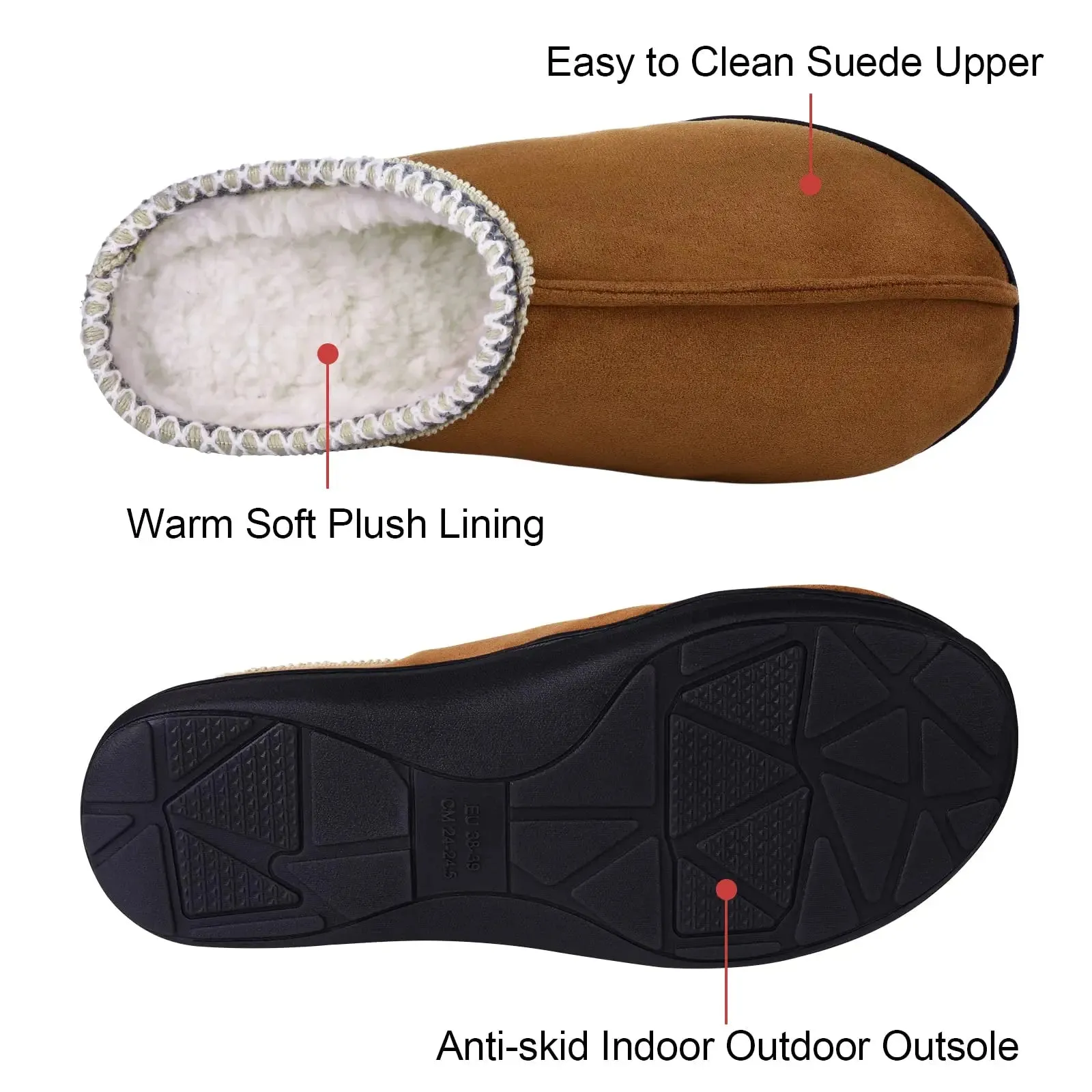 Warm Slip-on Home Plush Mules Slippers