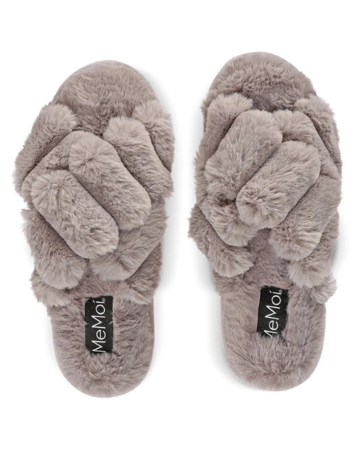 Women's Double Cross Plush Slippers