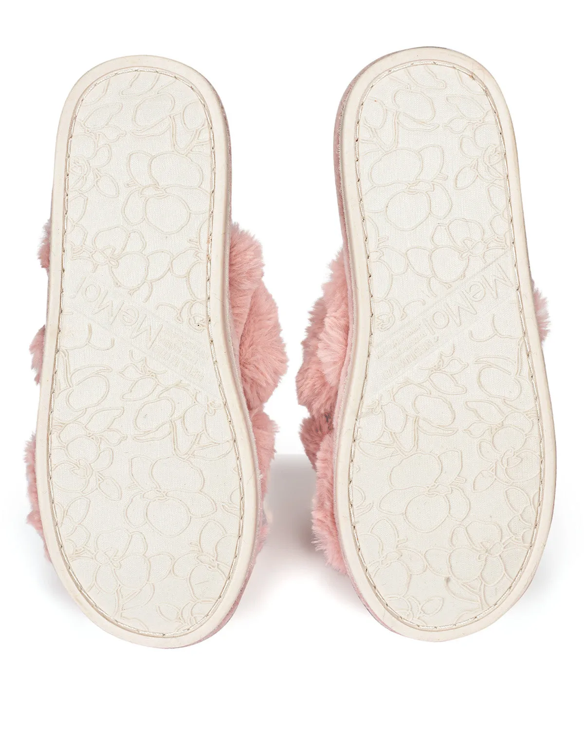 Women's Double Cross Plush Slippers