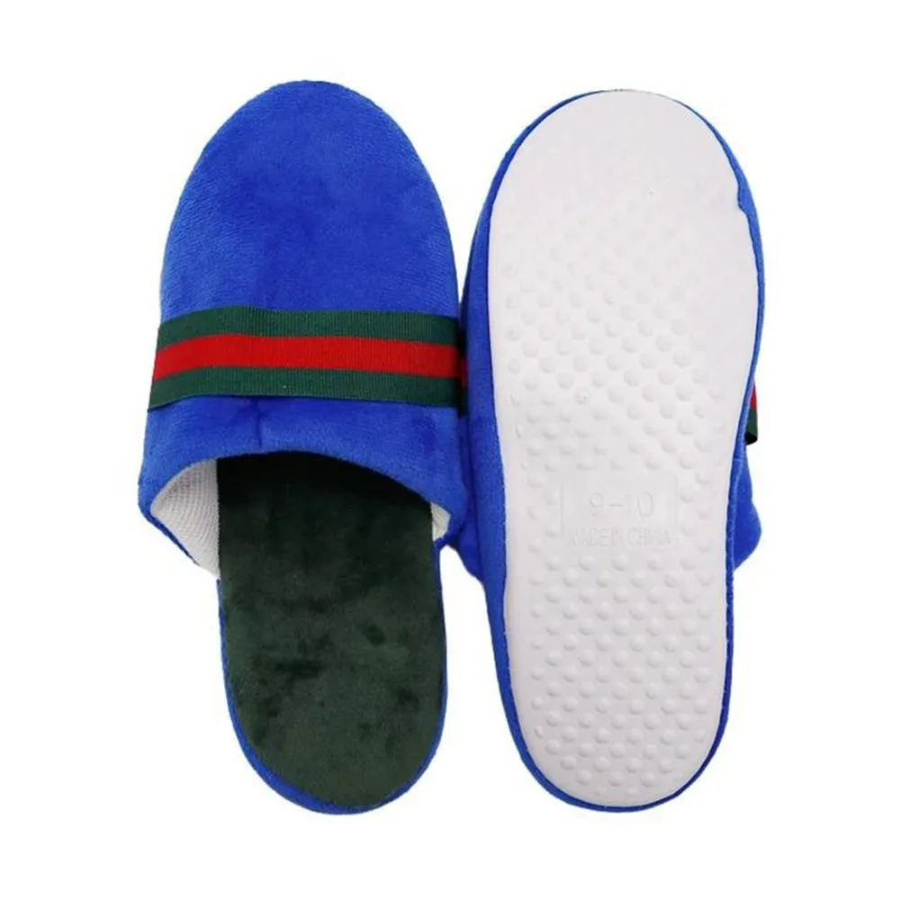 Womens Slippers Stripe Grosgrain Band Foam Sole House Shoe - One Size Fits All